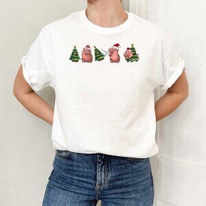 Merry Moo Vibes Shirt – Cute Farm Animal Christmas Tee
